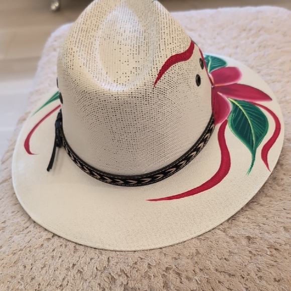 Lorenzo Hats - Hand-Painted Floral Panama Hat main image 14
